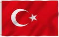 Lobwerk Flagge Türkei Turkey Flagge mit Ösen Fahne 150x90 Metalösen Wetterfest Fahnen