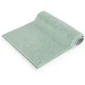 Blumtal Badematte Chenille weicher Badezimmerteppich, strapazierfähig, rutschfest, Polyester, Läufer, 40°C maschinenwaschbar blau|rosa Läufer | 70 cm x 120 cm