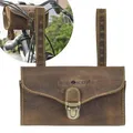 Greenburry Fahrradtasche Lenkertasche Ledertasche Vintage antik braun 17x10x8cm