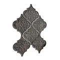 Loberon Wandornament 6er Set Halira, Handgefertigt, Historisches Flair, Kunstvolles Antik-Finish, Einfach zum Ankleben, Wanddeko, Wandobjekt, Eisen, antikschwarz