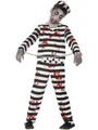Smiffys Zombiekostüm Sträfling, mit Hose, Oberteil, Mütze und Handschellen
