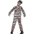 Sträflingskostüm Halloween - M 7 - 9 Jahre 130 - 143 cm - Kinderkostüm Sträfli