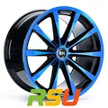 RH Alurad GT color polished - blue 8.5x19" ET54 LK5 130 ML 71.5 Alufelgen 19 ...