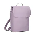 Zwei Damen City-Rucksack Mademoiselle.M MR13 Tagesrucksack 7 Liter, gepolstertes Laptopfach, Magnet-Verschlussklappe, Hauptfach mit Reißverschluss, Rückenpolsterung, klassisch-elegant (lilac)