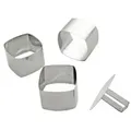SCHNEIDER Schaumspeiseringe-Set, Quadrat abgerundet 166508 , Höhe: 65 mm, 4-teilig (3 Formen + 1 Drücker)