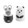Chicco Panda-Maniküre-Set für Kinder, bestehend aus Schere, Nagelknipser, Pinzette, Feile