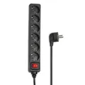 Hama 6-Fach Steckdosenleiste mit Energiesparschalter 45° gedreht 140cm Kabel