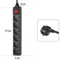 Steckdosenleiste 6-fach Hama mit Energiesparschalter 140cm Kabel 45° gedreht