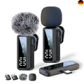 Lavalier Ansteckmikrofon für Handy kompatibel mit iPhone/Android/Computer