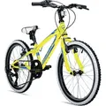 Bergsteiger Kansas 24 Zoll Kinderfahrrad, geeignet für 8, 9, 10, 11 Jahre, Shimano 6 Gang-Schaltung, Mountainbike mit Weißwandbereifung, Jungen-F... - Gelb