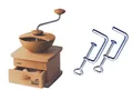 Handgetreidemühle Kornkraft Mulino inkl. 2x Tischhalterungen manuell Müsli