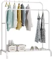 Edihome Metall-Kleiderständer weiß 150 cm | freistehend, korrosionsbeständig