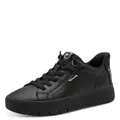 Tamaris Damen Wide FIT Damen Step IN Leder Sneaker flach zum Schlupfen, schwarz (Black), 39 EU