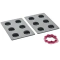 Betty Bossi - Backform Mini-Törtchen mit Ausstecher - Set - Wende-Ausstecher in zwei Formen - Top Antihaftbeschichtung Schnitt- und kratzfeste Beschichtung