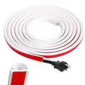 Minikabelkanäle 2m Halbrunde Kabelabdeckung Kabelschacht, PVC Flexibler Kabel...