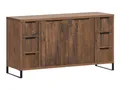 Woodkings Sydney Waschtisch I BxHxT: 138x60x45 I massiv Holz PinieI Doppelwaschtisch Badezimmer I Bad Unterschrank mit Schubkästen und Türen