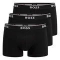 BOSS 3er Pack Herren Trunks Power Boxer Boxershorts Unterhosen Cotton Stretch, Farbe:Schwarz, Wäschegröße:XL, Artikel:-001 Black