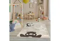 Jimri Kinderteppich Happy Friends Teppich für Kinderzimmer, Kinderteppich Bär Hase Panda, Läufer