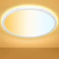 Deckenlampe Led Deckenleuchte Dimmbar mit Fernbedienung, 3000K-6500K 24W 2400LM Ø30cm H2.7cm Rund Flach LED Panel Decke Lampe für Schlafzimmer Badezimmer Küche Wohnzimmer Kinderzimmer IP44 Ultra Dünn