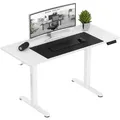 MARK ADLER Leader 7.0 | Höhenverstellbarer Schreibtisch Elektrisch Bürotisch Stehtisch | 120x60 cm | 3 Memory-Steuerung | Memoboard | Weiß - Weiß
