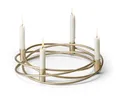 SALE Philippi BERGAMO Adventskranz aus Stahl gold, D 40 cm, Design, Kerzenhalter