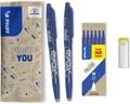 PILOT FriXion Ball 0.7 Set Blau 2 Stifte 6 Minen 1 Radierer radierbar 0.4mm