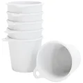 SoPro 6x Schnapsbecher Plastik 4 cl wiederverwendbar - Shotgläser 40 Milliliter weiß - Mehrweg Schnapsglas zum Umhängen - Shot Becher 4cl - Schnapsgläser für Junggesellenabschied Frauen, JGA