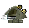 Lumaland Kuppelzelt Pop Up in 10 Sekunden aufgebaut, Wurfzelt Camping Festival 215x195x120cm robust wasserfest