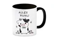 speecheese Tasse Kuh Kaffeebecher in schwarz mit Spruch Alles Kuhl