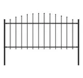vidaXL Gartenzaun Gartenzaun Woerden mit Speerspitze Stahl 170 x 75 cm Schwarz, (1-St)