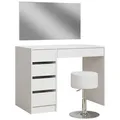 Vicco Schminktisch Thalia, Weiß Hochglanz, 100 cm mit Hocker weiß