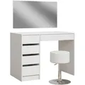 Vicco Schminktisch, Weiß, Holzwerkstoff, 5 Fächer, 5 Schubladen, Rechteckig,Rechteckig, 100x75.5x50 cm, Schlafzimmer, Schminktische