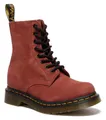 DR. MARTENS 1460 Pascal 8 Eye Boot Schnürboots Festival, Blockabsatz, Schnürboots mit gelber Rahmennaht