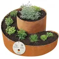 bellissa – Kräuterspirale Cortenstahl 130x140x80 cm - Kräuterschnecke 5-teiliger Bausatz - Hochbeet Pflanzring für Kräuter & Gemüse - Witterungsbeständig & langlebig -Perfekt für Garten & Terrasse