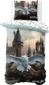 Bettwäsche Harry Potter Fly 135x200 + 80x80 cm, 2-teilig, 100% Baumwolle, für Kinder, Teenager und Erwachsene