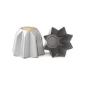 DECORA, 0062689 Professionelle Pandoro-Form Ø 23,5 x 17 cm, Ideal für die Herstellung eines 1kg Pandoro, aus eloxiertem Aluminium, Ohne Schweißpunkte, Professionelles Design.
