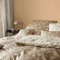 Elegante Comfort Satin Kissenhülle zur Bettwäsche Paws Natur/Beige 40 x 80 cm