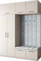 Masseno Garderobe-Set REMA 180/240/60 cm Modern Garderobenschrank Kaschmir, Veloursstoff MONOLITH 84 (Hellgrau)