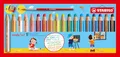 STABILO - Buntstift, Wasserfarbe & Wachsmalkreide - woody 3 in 1-18er Pack mit Spitzer und Pinsel