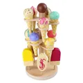 Kleine Fußholz -Playetts Eiscreme auf beweglichen Eisstandard, 16