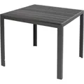 Lex Aluminium Gartentisch Beistelltisch Esstisch Balkontisch Non-Wood Platte 90x90cm