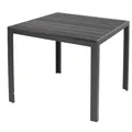 Aluminium Tisch -WPC Tischplatte „Milano“ 90x90cm schwarz Garten Balkon