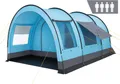 CampFeuer Zelt Relax4 für 4 Personen, Hellblau/Grau, XXL Tunnelzelt mit Vorraum, 5000 mm Wassersäule