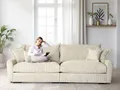 Home affaire Big-Sofa Finca XL, B: 190 cm, 4 Zierkissen, Mega-Sofa, in Cord oder Chenille-Struktur, Federkern