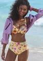 Bikini-Hose "Mila", im floralen Design, Gr. 36 - N-Gr, gelb-bedruckt N-Gr