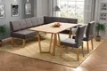 OTTO home Eckbankgruppe Ponza Eckbank Küchenbank, (Set, 4-tlg), Sitzgruppe Esszimmer Stühle Tisch und Bank bequem gepolstert