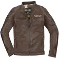 Black-Cafe London Miami Motorrad Lederjacke, braun, Größe 54 für Männer