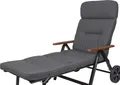 Auflage Rollliege Alicante 2328 extrabreit dunkelgrau 200x65x9cm wasserabweisend lichtecht Olefin KETTtex