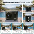 AquaForte Full Inverter Pool Wärmepumpe 5,5kW - 18 kW 15-70 m³ Poolheizung Wi-Fi