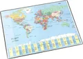 1 bis 40x Läufer Schreibunterlage Welt politisch, 400 x 530 mm SPARE BIS ZU 46%